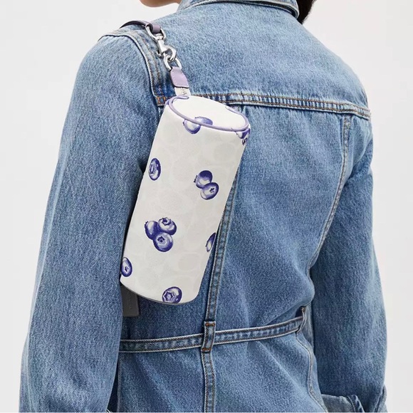 New Coach Nolita Barrel Bag In blueberry Signature Canvas CR369 - Picture 3 of 7